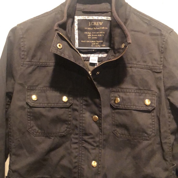 J. crew dark army green utility/field jacket. Size S - Picture 2 of 8